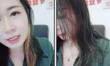 纹眉美甲店的老板，在店里炮友没有来之前一个人玩大黑牛自慰，粉丝吃奶口交对白清晰精