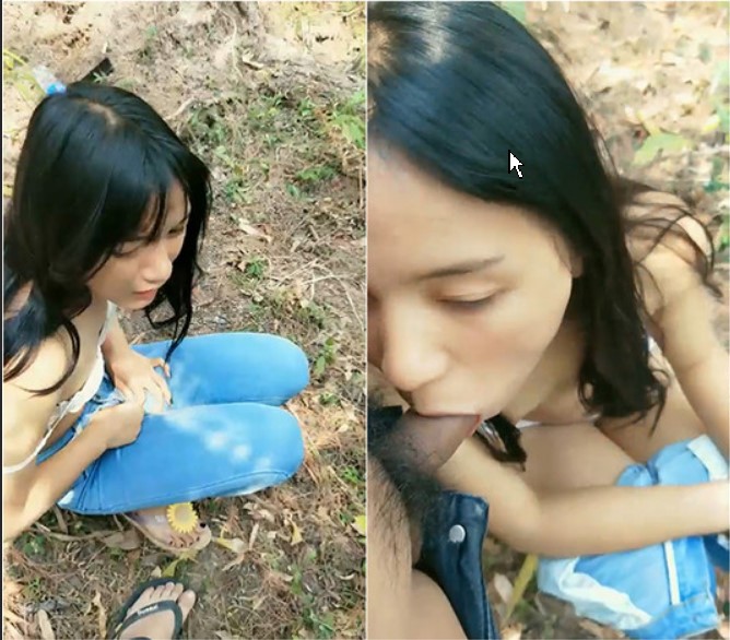 帶清純表妹荒野開荒野戰,找片隱蔽地方站著就口上了,後入猛艹,妹子真嫩.