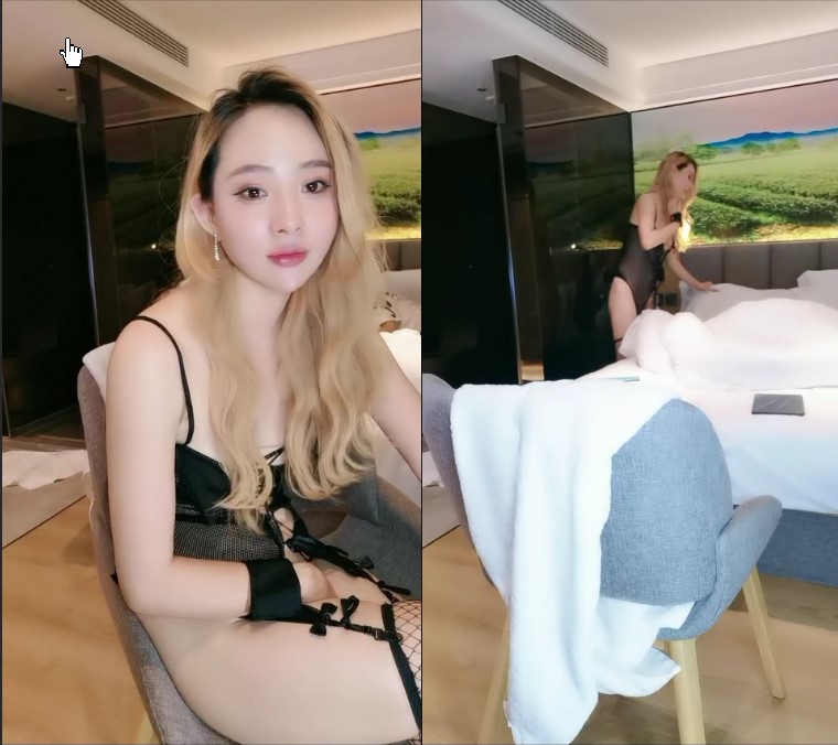 气质金发御姐【蜜桃cc】情趣网袜极品美腿，酒店激情操 逼，骑乘位打桩机，搞完振动棒自慰