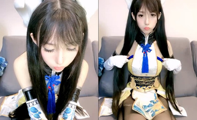 瘦瘦的白白嫩嫩的大眼超级无敌卡哇伊萝莉，那细细的胳臂和细细的大腿，天然的白虎，这么瘦 白浆居然那么多 (2)