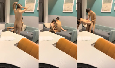 2023-11-13【精品探花阿威】就喜歡大奶外圍妹妹，脫光光抓奶子互揉，沙發上操，懟入騷穴輸出，後入猛頂