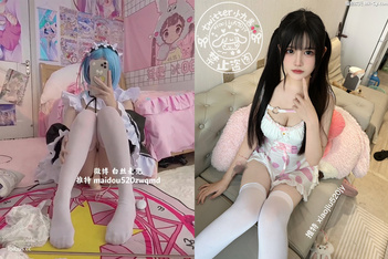 最新網紅瓜曝光，抖音二次元卡哇伊可鹽可甜高顏美少女【小九醬】露臉定製私拍，美鮑美菊道具自慰啪啪呻吟銷魂，擼點很高（5）