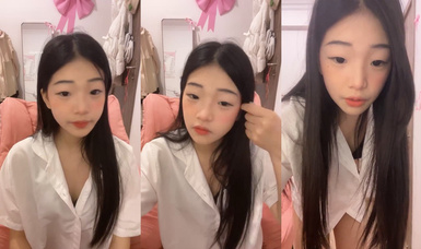 2024年2月，校花為了賺錢拼了【豬豬女孩】喊來舔狗干她，穿上白絲舔腳，無套內射極品反差小淫娃 (1)