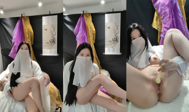 2024年1月新作，極品超美御姐【繁花女主角】橫店演戲好幾年，古裝裸舞，大美女每天不同反差角色道具自慰 (9)