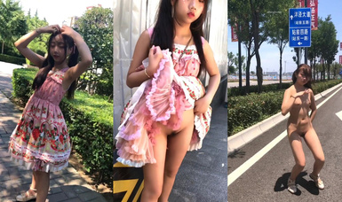 福利姬 漿果兒-大街上露出 全裸宅舞